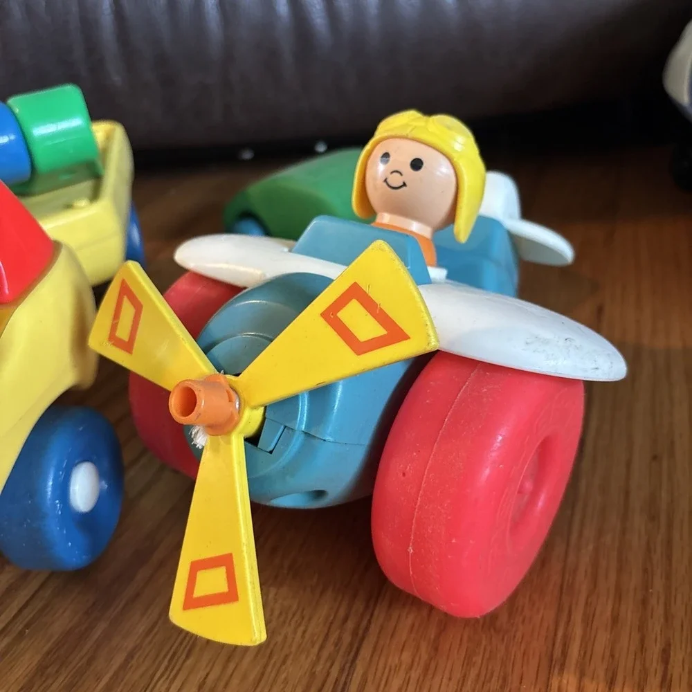 Vintage Little Tikes Toddle Tots Lot Crane Plane Car Truck Figures 16pc